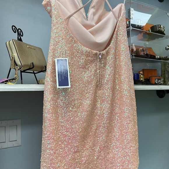 Dear Moon Pink Sequin Mini Dress Size 7 – NWT - Picture 6 of 8